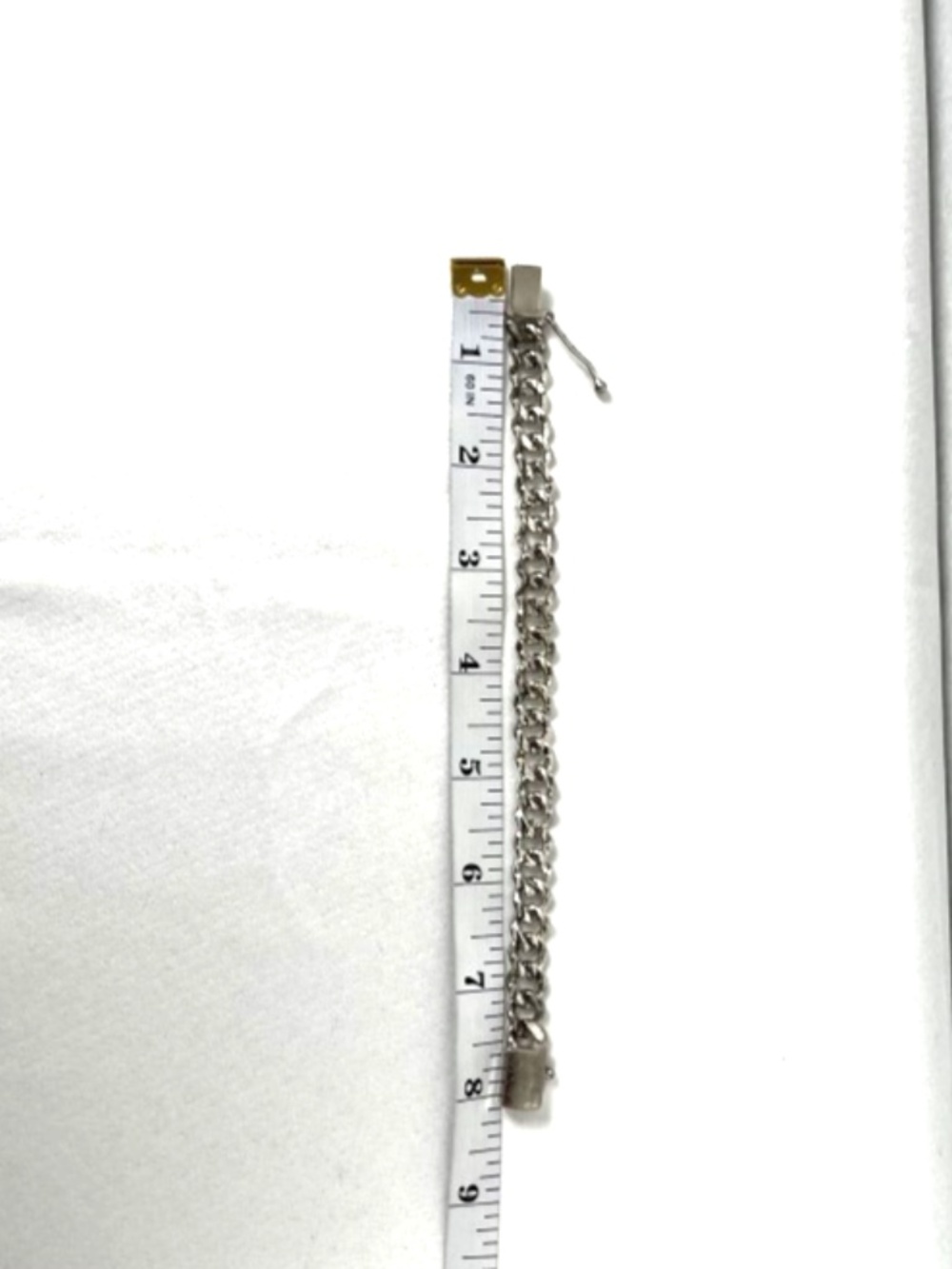 VTG Sterling Silver Double Curb Cuban Link Bracelet 8" L 10mm W 18.5g Box Clasp - Picture 6 of 6